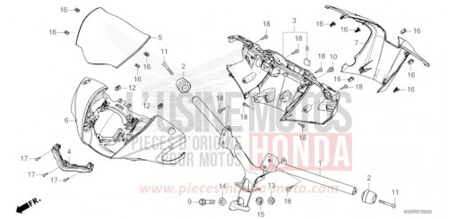 MANETTE DE DIRECTION/REVETEMENT DE GUIDON SH125ADR de 2024